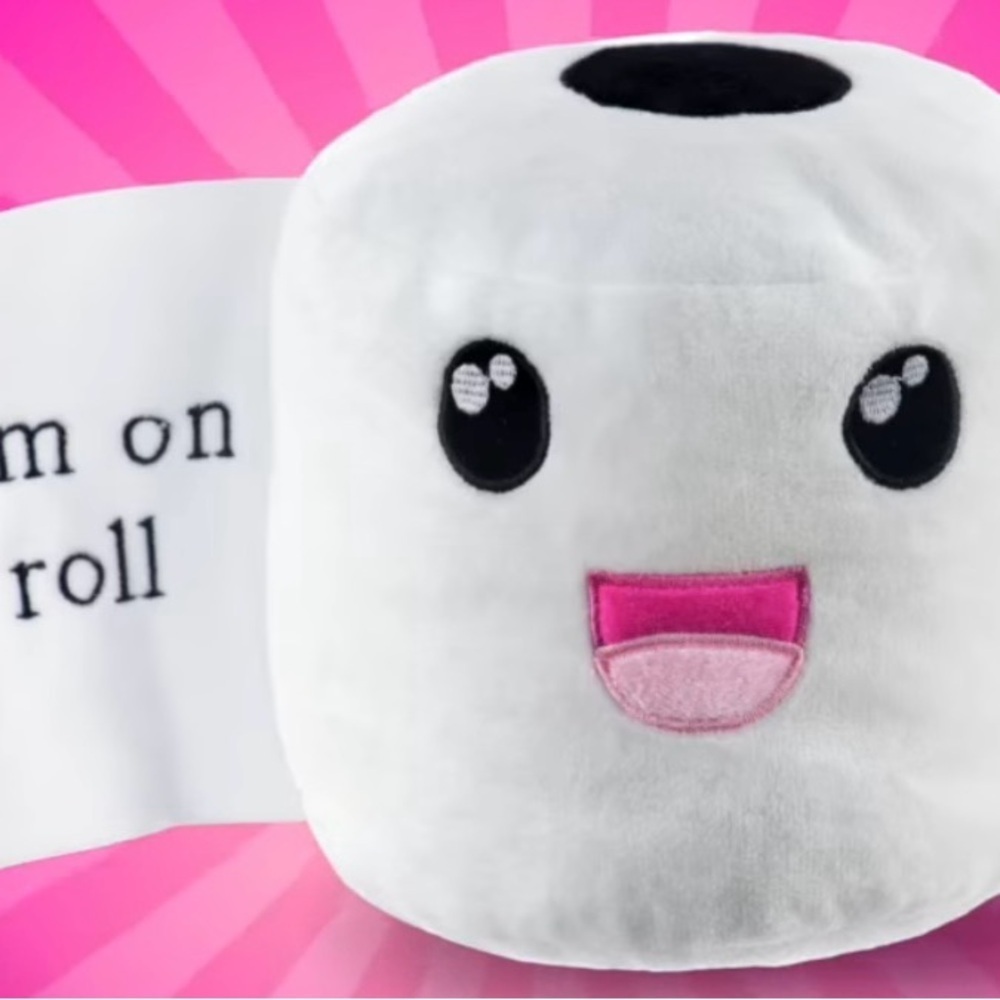 “I’m On a Roll” Toilet Paper Plush Gag Gift P1
